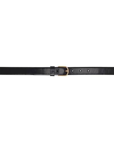 Totême Slim Leather Belt - Black