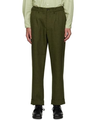 Engineered Garments Khaki Andover Trousers - Green