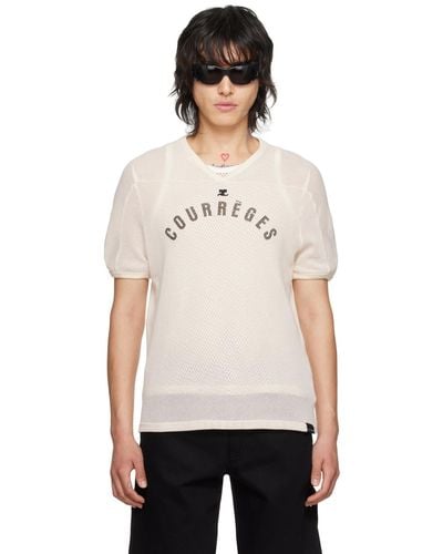 Courreges Off-white Baseball T-shirt - Black