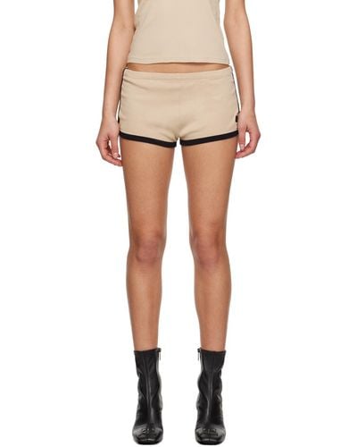 Courreges Brown Contrast Shorts - Black