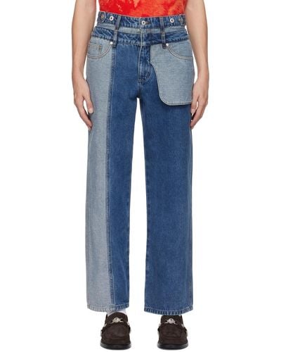 Feng Chen Wang Inside Out Jeans - Blue