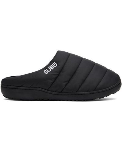 SUBU Quilted Slippers - Black