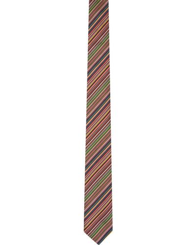 Paul Smith Signature Stripe Tie - Black