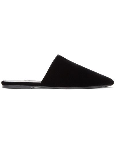 Saint Laurent Slip On Shoes Bliss Velvet Black