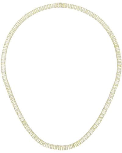 Hatton Labs Ssense Exclusive Emerald Cut Tennis Chain Necklace - Metallic