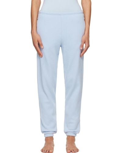Skims Cotton Fleece Classic Jogger Lounge Pants - Blue