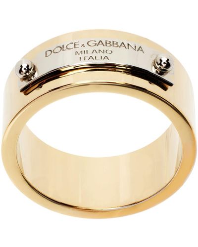 Dolce & Gabbana Bague avec plaquette Dolce&Gabbana - Métallisé