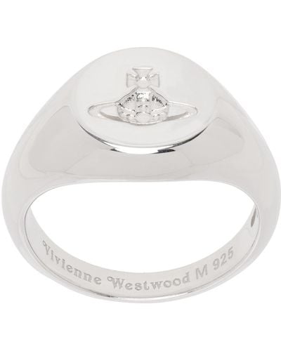 Vivienne Westwood Bague sigillo argentée - Métallisé