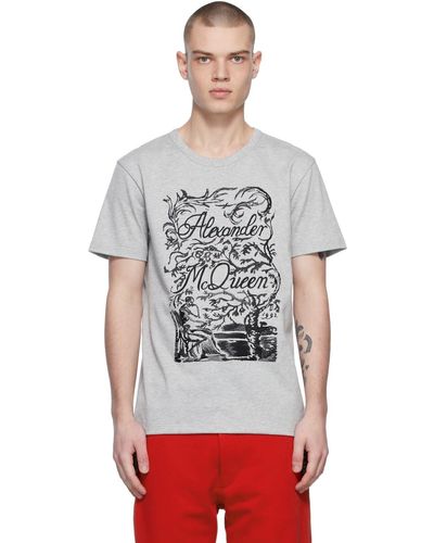 Alexander McQueen T-shirt gris à image