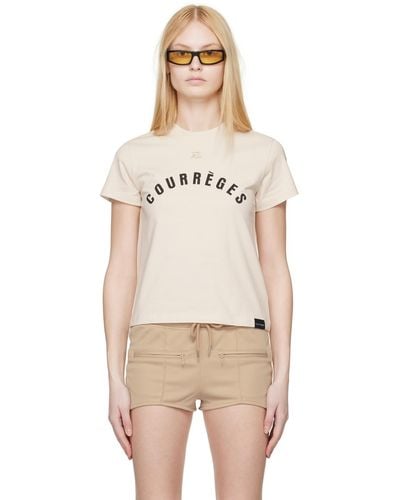 Courreges Ac Straight Tシャツ - ナチュラル