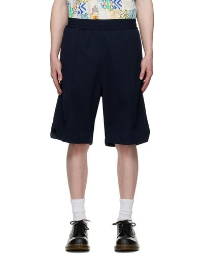 Engineered Garments Navy Bb Shorts - Blue