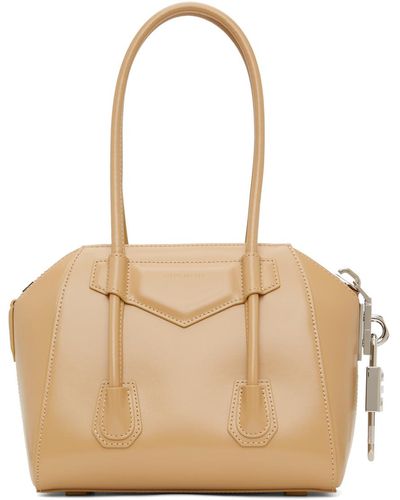 Givenchy Beige Mini Antigona Duffle Bag - Natural