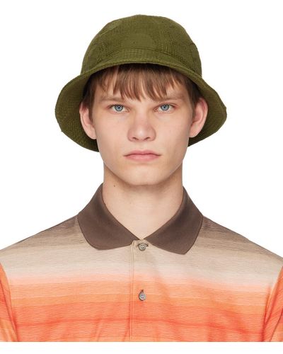 Paul Smith Khaki Embroidered Bucket Hat - Multicolour