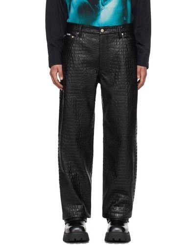 Eytys Black Benz Faux-leather Trousers