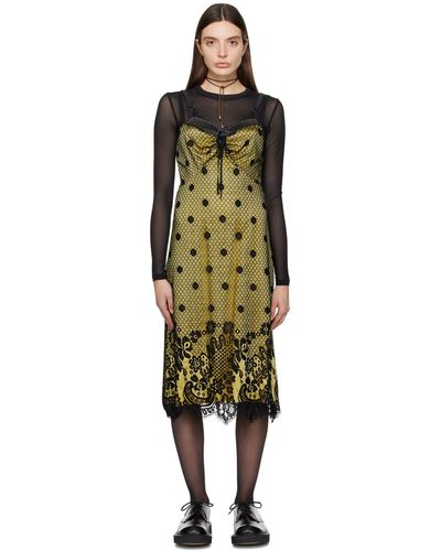 Anna Sui Washed Midi Dress - Black