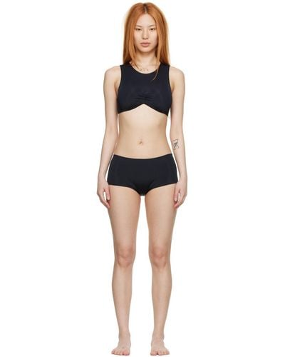 Collina Strada Ssense Exclusive Recycled Nylon Bikini - Black