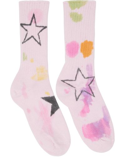 Collina Strada Star Burst Socks - Pink