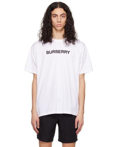 Burberry Harriston Brand-print Cotton-jersey T-shirt - White