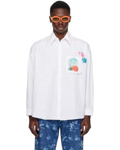 Marni Embroidered Shirt - White
