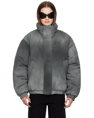 Acne Studios Gray Garment-dyed Puffer Jacket