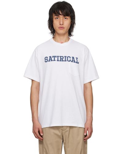 Engineered Garments Enginee garments t-shirt 'satirical' blanc