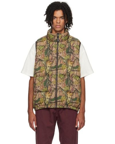 Gramicci Brown Quilted Down Vest - Multicolor