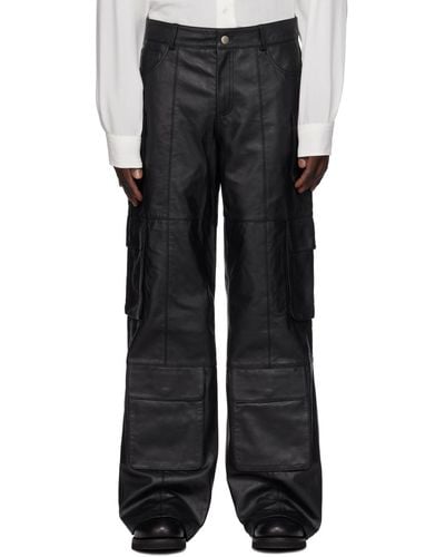 DEADWOOD Prowess Leather Trousers - Black