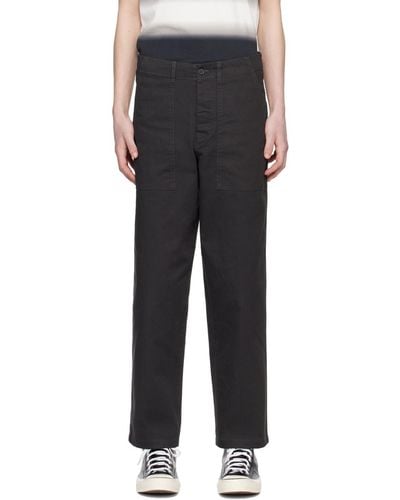 Fred Perry Grey Utility Trousers - Black