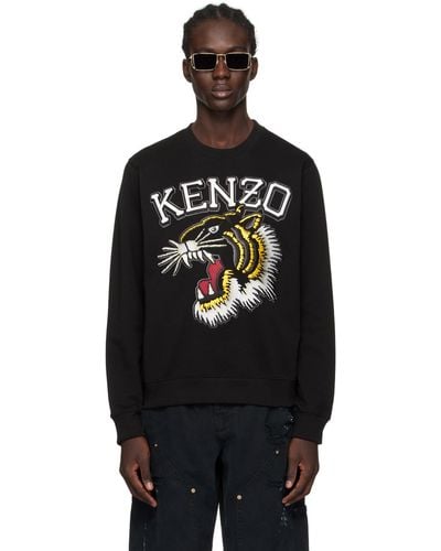 KENZO Black Paris Tiger Varsity Sweatshirt