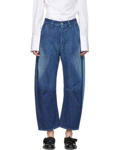 Y's Yohji Yamamoto Blue U-wide Gusset Jeans