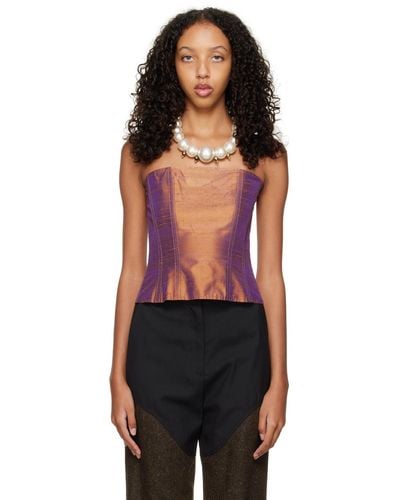 Puppets and Puppets Iridescent Tank Top - Black