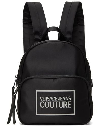 Versace Black Gummy Logo Backpack