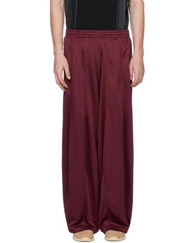 Needles Burgundy H.d. Track Trousers - Red