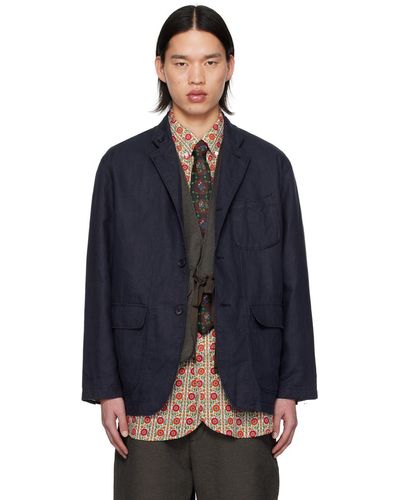 Engineered Garments Single-Breasted Blazer - Blue