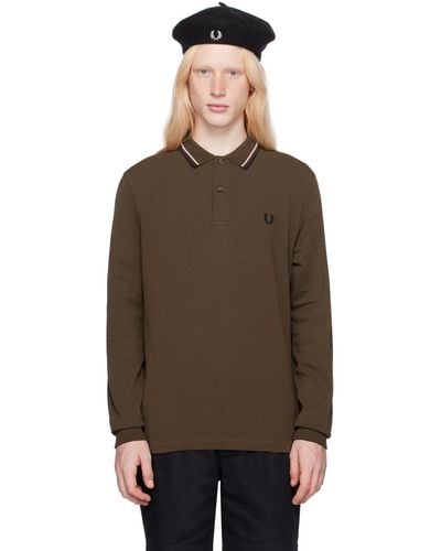 Fred Perry F Perry ブラウン M3636 ポロシャツ