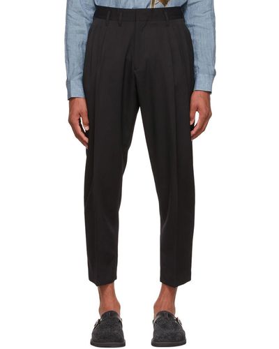 Brown Check Trousers by Paul Smith on Sale