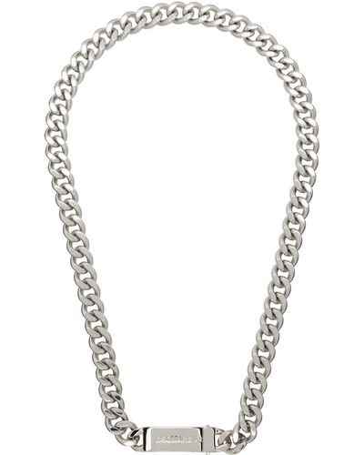 DSquared² Silver Chained2 Necklace - Multicolour