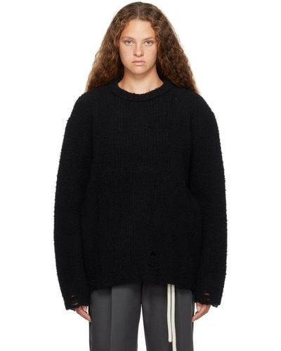 Song For The Mute Oversized Sweater - Black
