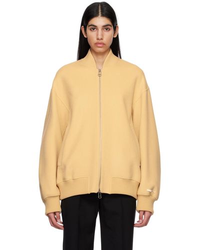 Sportmax Yellow Double-faced Bomber Jacket - Black