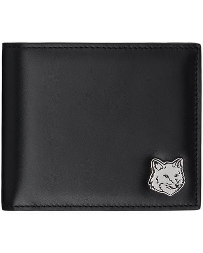 Maison Kitsuné Fox Head Bifold Wallet - Black
