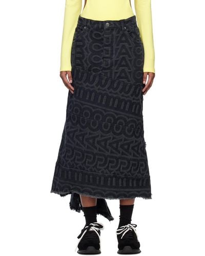 Marc Jacobs 'the Monogram' Midi Skirt - Black