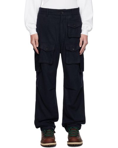 Engineered Garments Enginee garments pantalon cargo fa bleu marine