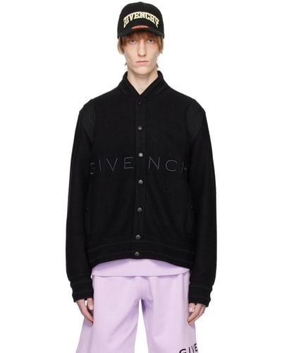 Givenchy Black Varsity Bomber Jacket