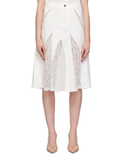 Miaou Anita Midi Skirt - White