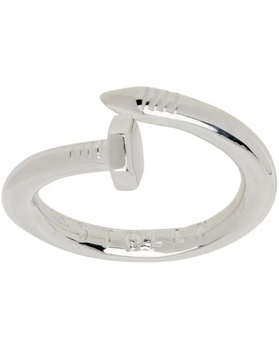 Stolen Girlfriends Club Twisted Bolt Ring - White