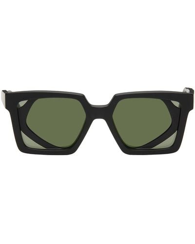 Kuboraum Black T6 Sunglasses - Green