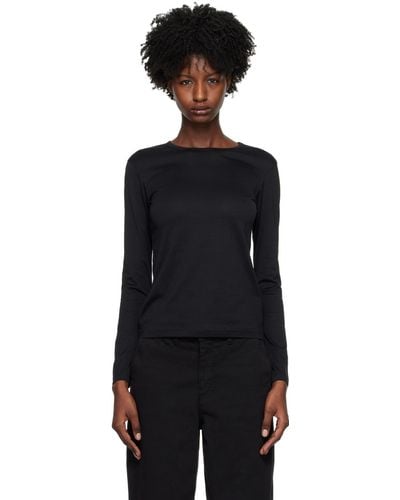 Sunspel Classic Long Sleeve T-shirt - Black