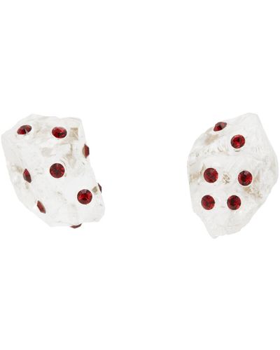 Marni Clous d'oreilles pietra dura rouges - Noir