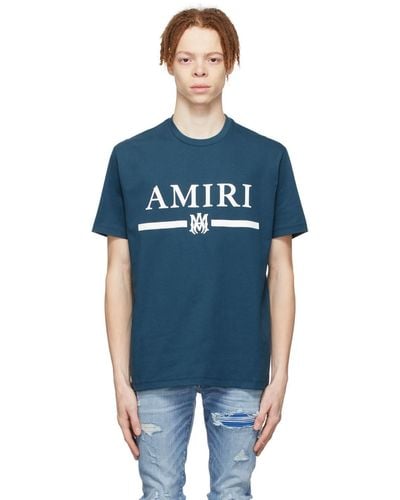 AMIRI brown Crystal Paint Logo T-Shirt, Harrods UK
