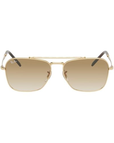 Ray-Ban Gold New Caravan Sunglasses - Black